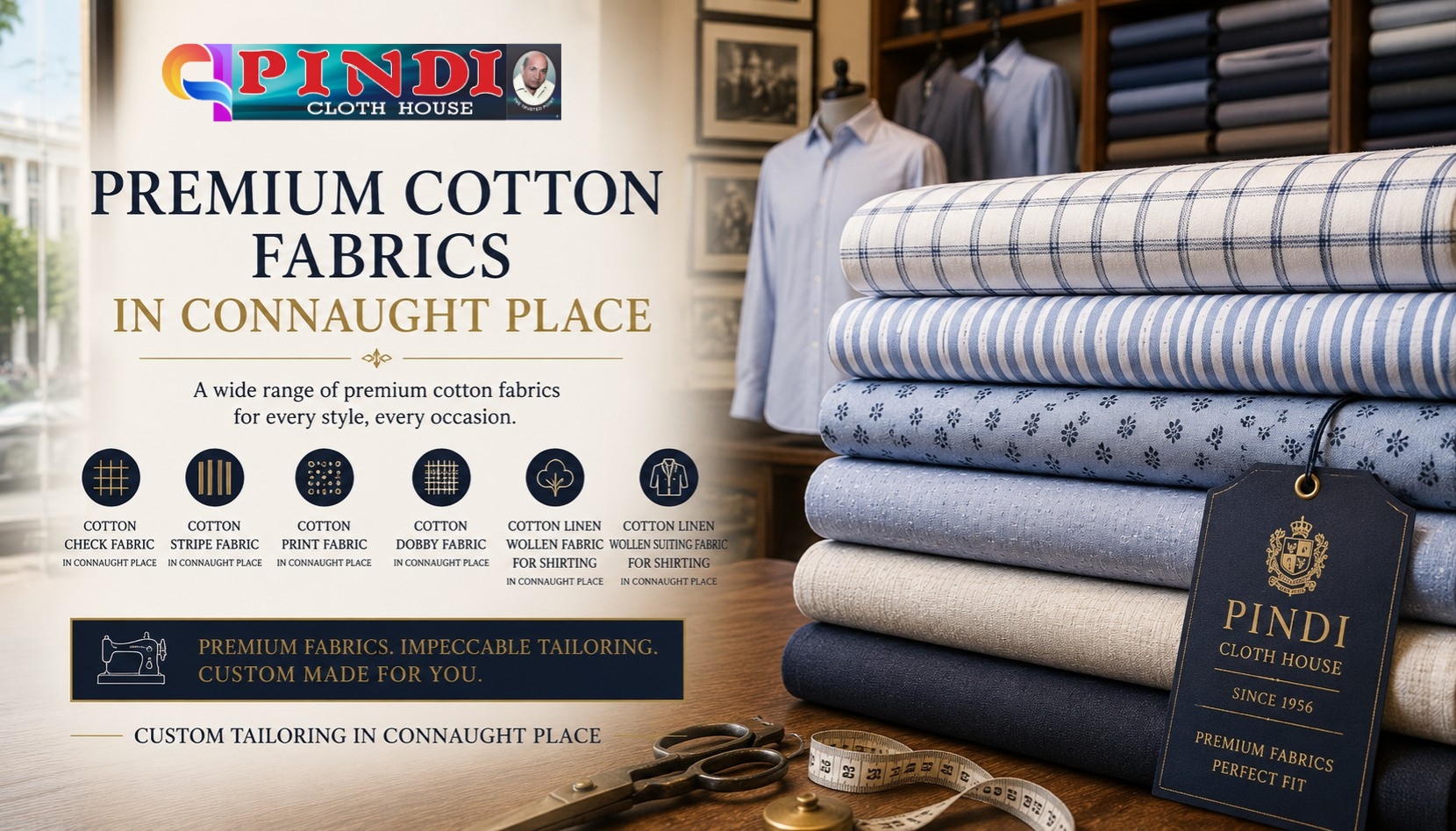 Cotton Check Fabric in Connaught Place: Explore Premium Cotton, Stripe, Print & Dobby Fabrics
