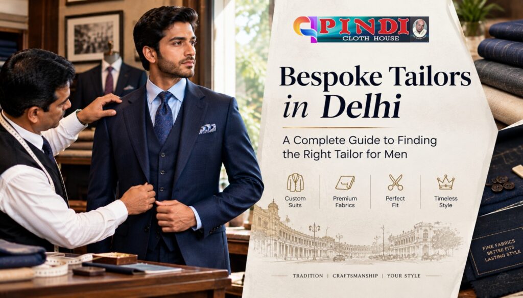 Bespoke Tailors in Delhi – Custom Menswear and Perfect Fit at Pindi Cloth House