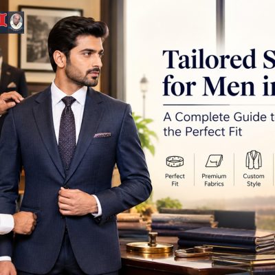 Tailored suits for men in Delhi at Pindi Cloth House